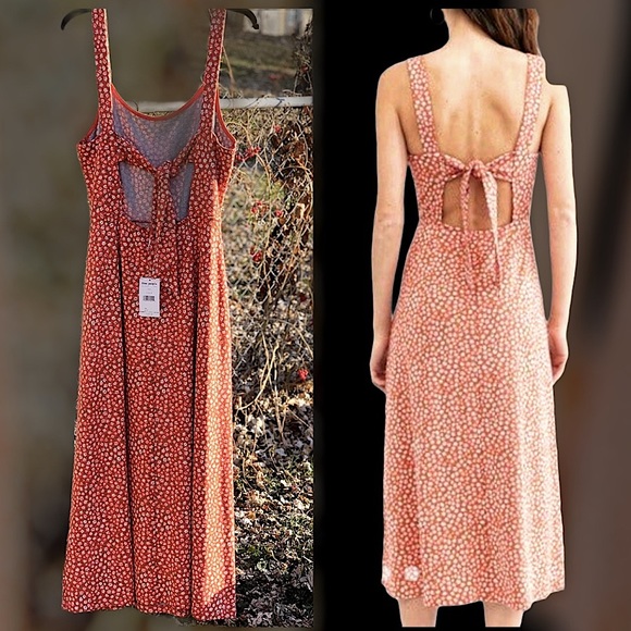 LAST Free People Tie Back Lorelai Daisy Midi NWT - Picture 6 of 12